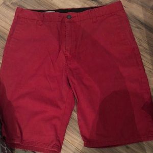 Red Volcom men’s shorts